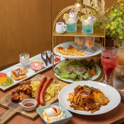 包场【共8道菜★2小时无限畅饮软饮料】自助餐菜单上的人气甜点和小吃♪3,500日元