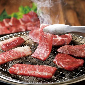 B2-国産牛盛付き！3H飲放付★選べるカスタム鍋×焼肉ビュッフェ全40品食放題 5000円 