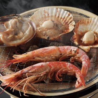 【3】厳選！海鮮盛合せ付！BBQ/揚げ物/ビュッフェ等食べ飲み放題120分/ 6000円