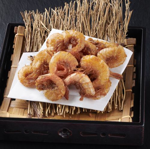 小海老のからあげ/海老炙り串/マグロ炙り串