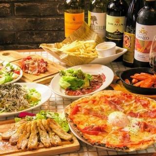 当日OK！忘年会に◎【お料理全7品☆5000円コース】ビール・ワイン・カクテルなど3H飲み放題！