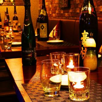 [Date/Anniversary] We have a rainy day where you can spend a relaxing time with just the two of you ◎ Recommended for dates and girls' night out ♪ Speaking of stylish meat bars in Shinbashi, it's "Yokubar Sakaba". Enjoy with your loved one in a calm atmosphere. We propose a space where you can spend your special time.You will feel comfortable and warm surrounded by delicious food.