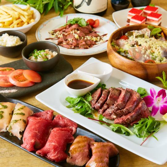 6/2～『がっつり肉三昧コース』2,5時間飲み放題付き全9品4,000円