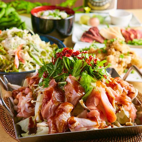 飲み放題付宴会コース3,300円～！飲み会,宴会に◎今話題の肉ちらし寿司やもご用意あり！