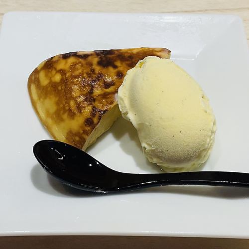 プリンチーズケーキ&バニラアイス