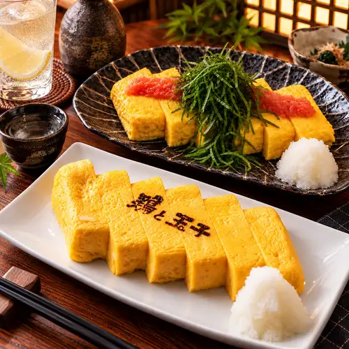 【こだわりの玉子焼き】(1)社長さん家の玉子焼き(2)店長さん家の玉子焼き