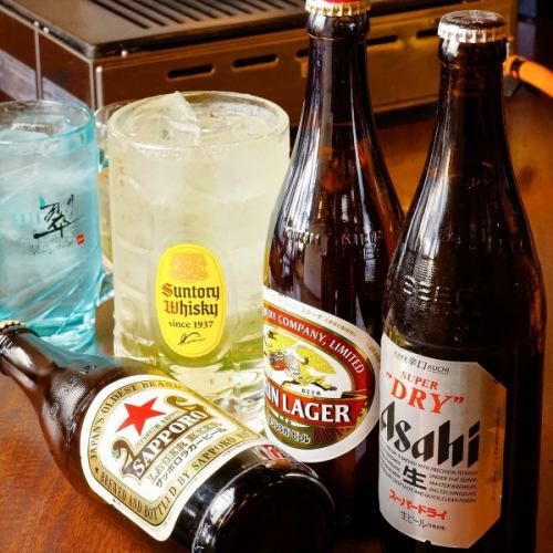 種類は多くないが定番をしっかり揃えたアルコール