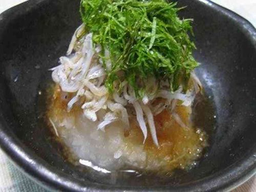 Hiroshima gansu/Grated whitebait from Ondo/Sliced yam/