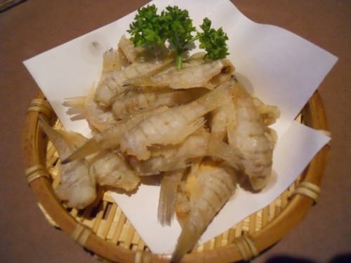 Shirasu produced by Otodo / Deep-fried Nebut / Chiika tempura / Ground octopus tempura /