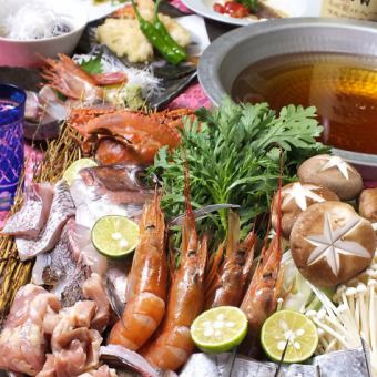 120 minutes all-you-can-drink included, 8 dishes in total [Seafood hotpot course 6000 yen]