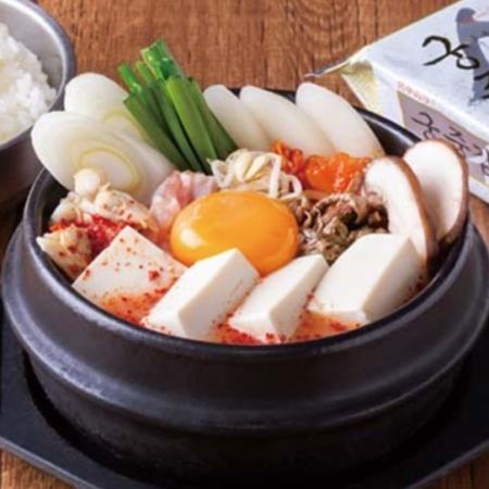 【忘新年会】スンドゥブチゲ鍋コース☆2H飲み放題付き♪人気メニューが〆まで揃った7品/5500円