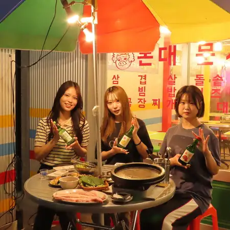 【韓国ビアガーデン】人気☆2H飲み放付サムギョプサルコース♪人気メニューが〆まで揃った7品