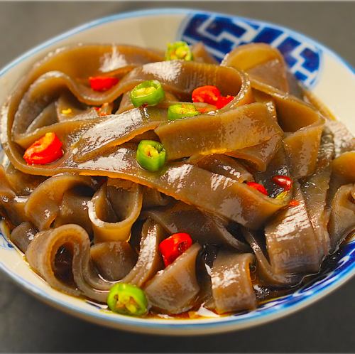 わらび春雨の酸辣たれ和え