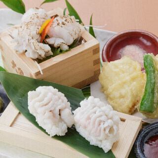 《夏の宴会》鱧すきコース☆鱧すき鍋・鱧と海老天他全7品♪プレミアム飲み放題付8000円(税込)