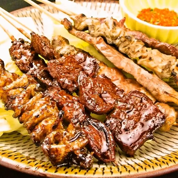 《焼鳥を楽しむなら★》【2時間飲み放題付+久留米名物！焼き鳥コース】全7品