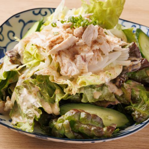 Steamed Chicken Salad with Sesame Dressing