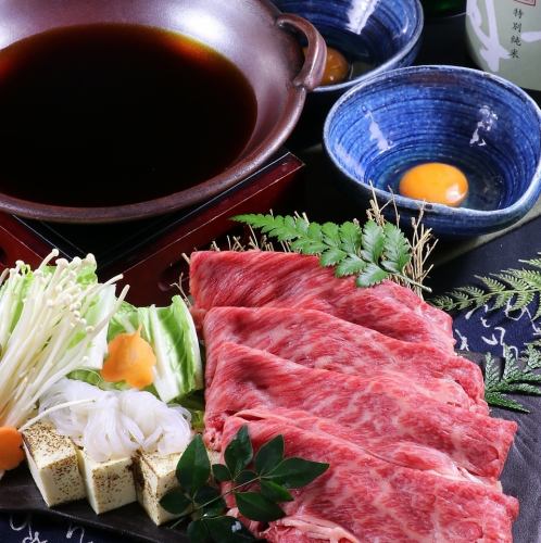Excellent taste "Oita Wagyu beef sirloin sukiyaki" [for one person]
