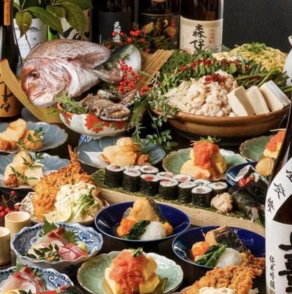 【동계 한정】만족 냄비 코스 모자 회・모츠 냄비 전 12품 음료방 2h 7500엔→6000엔(부가세 포함)