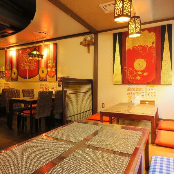 《For various banquets and girls-only gatherings ◎》 We also have tatami mat seats in the back of the store where you can enjoy Thai food while relaxing ♪ You can connect tables according to the number of people, so you can use it. Recommended for various banquets and girls-only gatherings ◎