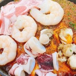 【人気NO.3】広島お好み焼き MIX焼き(豚・イカ・海老・帆立・麺)