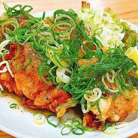 ねぎ塩唐揚げ(4個)(塩だれ)