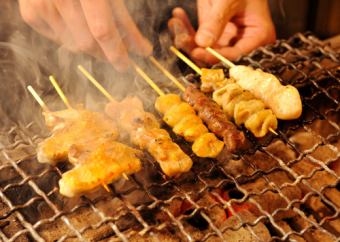 Assorted yakitori (grilled skewers)