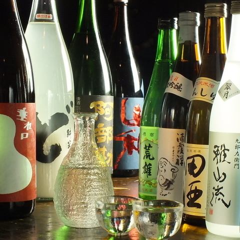 We have a wide selection of local sake from all over the Tohoku region, with a focus on local sake from Miyagi.