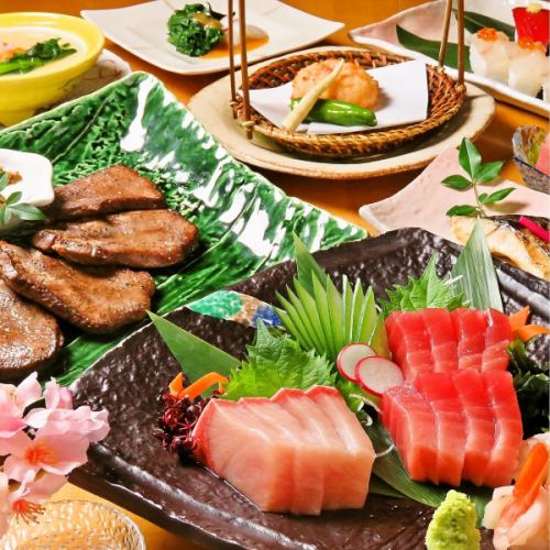 在Kokubuncho使用牛舌和海鮮的日本料理