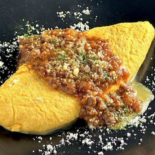 Creamy homemade cheese omelet