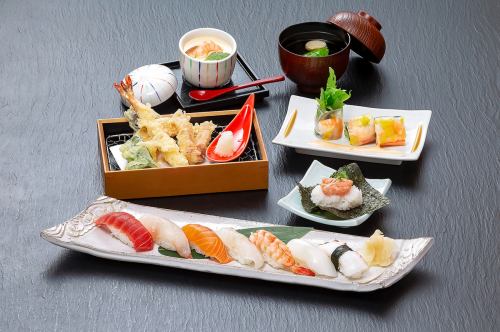 Ohama sushi tempura set lunch