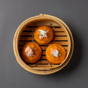 3 pieces of crab xiaolongbao