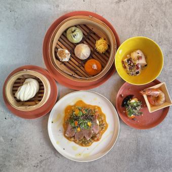 평일【Lunch Special Course】건배주 첨부 5종 소고포에 메인의 고기까지 붙은 호화 코스