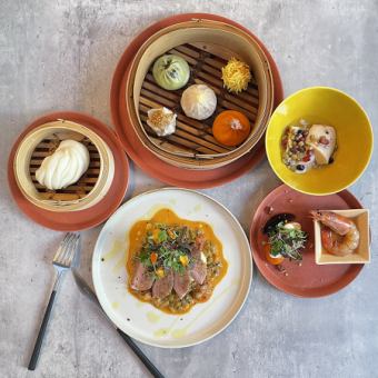 주말【Lunch Special Course】건배주 첨부 5종 소고포에 메인의 고기까지 붙은 호화 코스