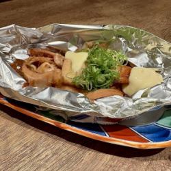 スルメイカ肝醤油バター焼き