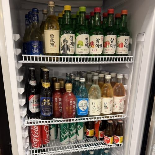 A wide selection of Korean alcoholic beverages and drinks are also available.