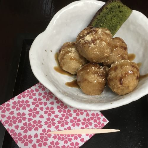 Sobagaki dumplings Kuromitsu Kinako