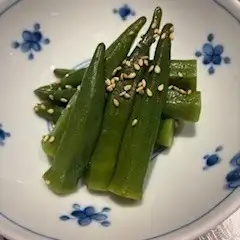 肴 オクラのわさび漬け