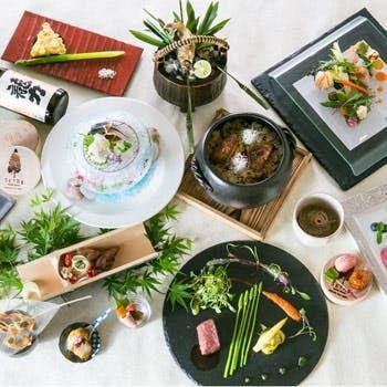 【晚餐】日式与西式的融合！使用播磨食材和时令食材制作的创意日本料理【邂逅套餐】12,000日元