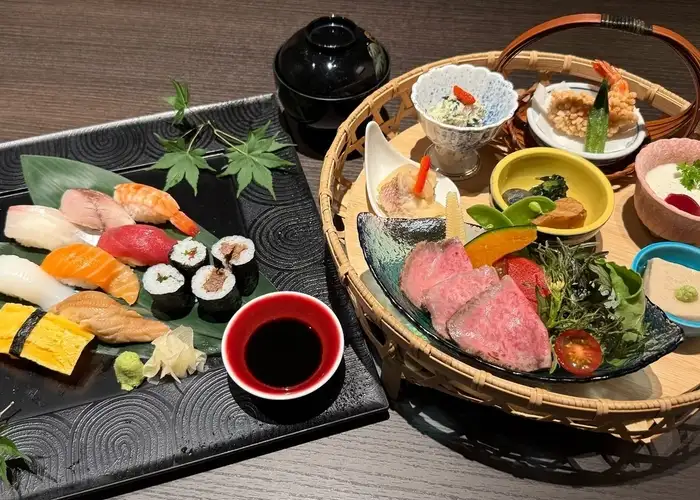 【ランチ】 『寿司御膳』 お寿司10巻+椚座牛ローストビーフ入り前菜6種
