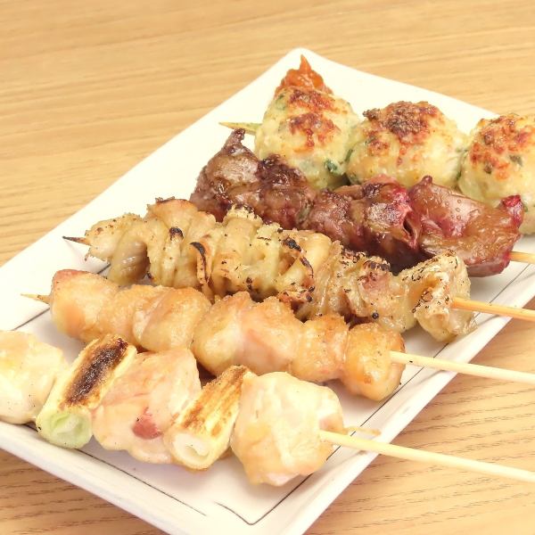 【◆必食メニュー！◆】当店に来たらまずは串焼きから！人気は「おまかせ5本盛り」