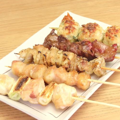 【◆必食メニュー！◆】当店に来たらまずは串焼きから！人気は「おまかせ5本盛り」