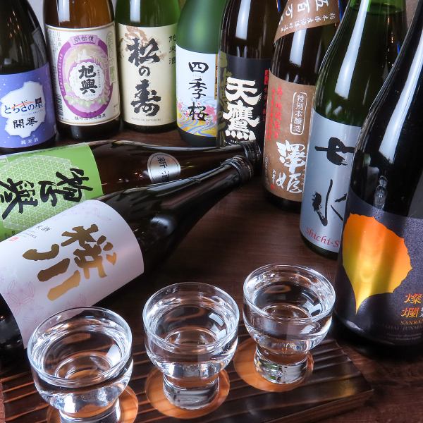【◇地酒を堪能◇】厳選された栃木の銘酒から選べる！至福の3種飲み比べ♪気に入ったお酒は1合～飲める♪