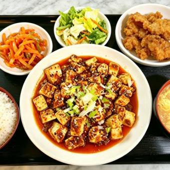 【ランチ】麻婆豆腐定食のご予約★ソフトドリンク1杯無料！