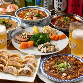 名物焼き餃子と四川の神髄を味わう薬膳特選コース★【2.5時間飲み放題付き】6500円(税込)