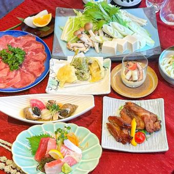 【11/10～】半個別盛り５９９０円　霜夜コース【しゃぶしゃぶ】　※飲み放題付