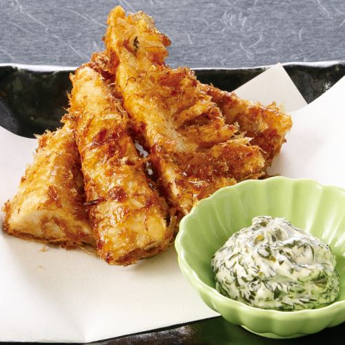 筍の土佐揚げ～わかめマヨソース～