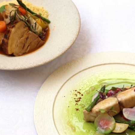 [Lunch] <Course C> Double main course of fish and meat dishes ★ 5,000 yen (tax included)