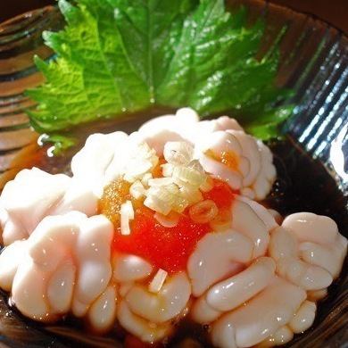 白子の天ぷら（冬限定）/釜揚げポン酢