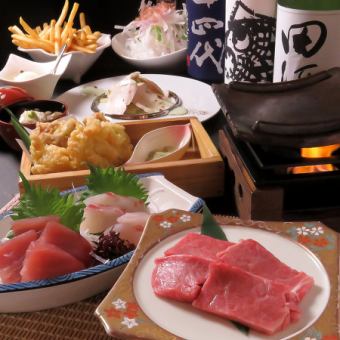 【歓送迎会受付中】刺身盛合せ×飛騨牛瓦焼き＆肉寿司等全10品2H飲放クーポン利用で6500→6000円