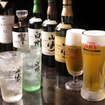 【金・土・日・祝前日限定】単品飲み放題120分(L.O.90分) 生ビール付2500⇒2150円(税込)！